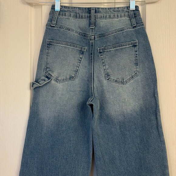 juicy couture - light fade denim - wide leg carpenter jean - 1/25 - Picture 7 of 7